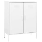 Storage Cabinet White 80x35x101.5 cm Steel