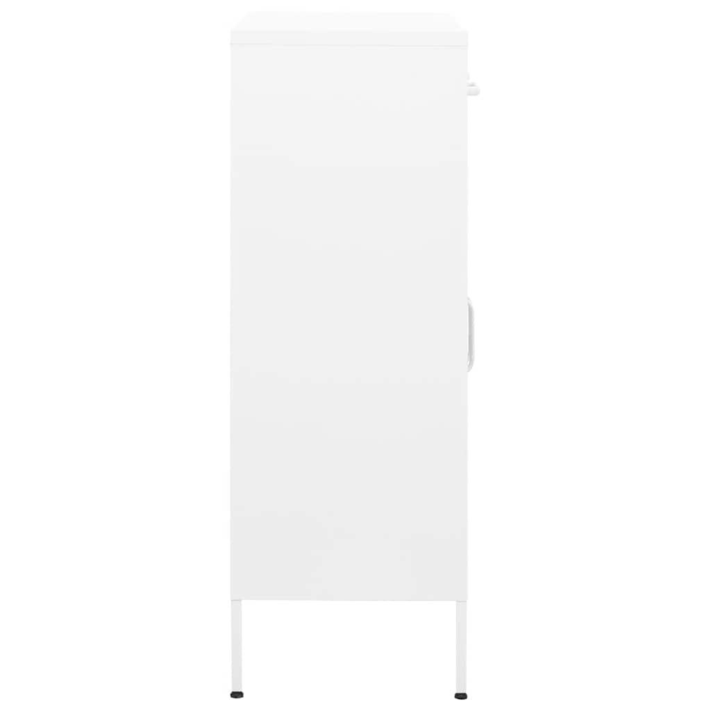 Storage Cabinet White 80x35x101.5 cm Steel