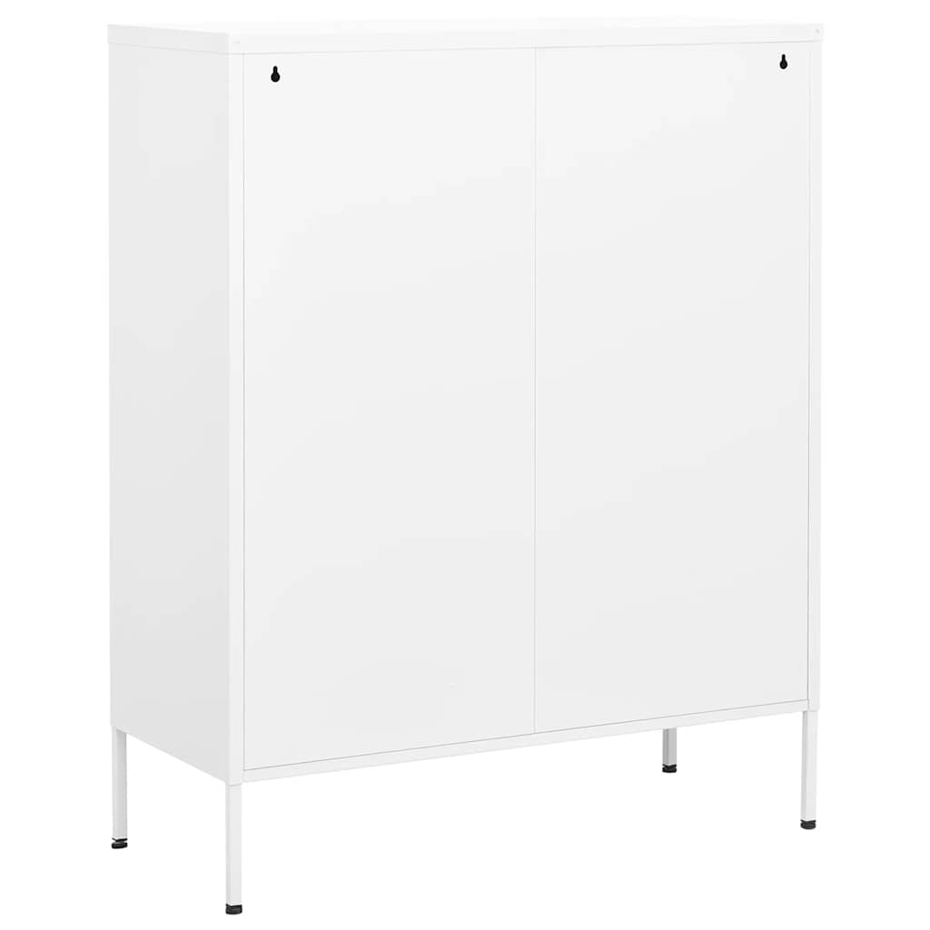 Storage Cabinet White 80x35x101.5 cm Steel