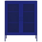 Storage Cabinet Navy Blue 80x35x101.5 cm Steel
