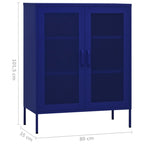 Storage Cabinet Navy Blue 80x35x101.5 cm Steel