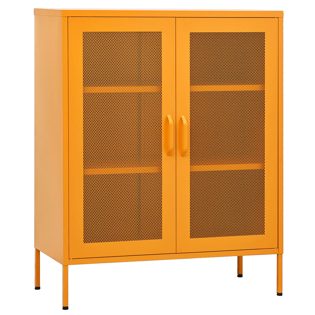 Storage Cabinet Mustard Yellow 80x35x101.5 cm Steel