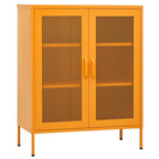 Storage Cabinet Mustard Yellow 80x35x101.5 cm Steel