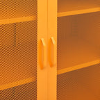 Storage Cabinet Mustard Yellow 80x35x101.5 cm Steel