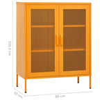Storage Cabinet Mustard Yellow 80x35x101.5 cm Steel