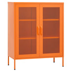 Storage Cabinet Orange 80x35x101.5 cm Steel