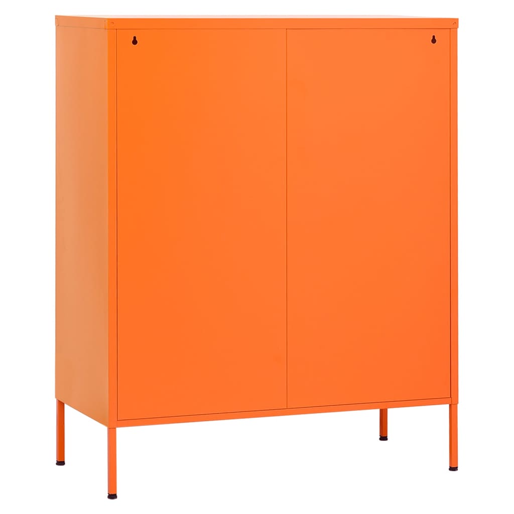 Storage Cabinet Orange 80x35x101.5 cm Steel