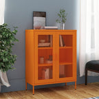 Storage Cabinet Orange 80x35x101.5 cm Steel
