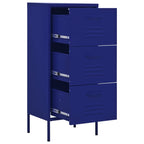 Storage Cabinet Navy Blue 42.5x35x101.5 cm Steel