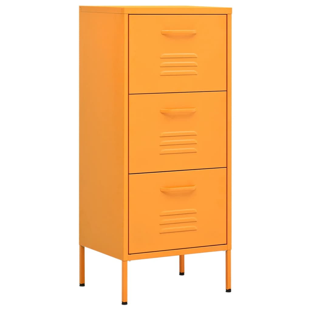 Storage Cabinet Mustard Yellow 42.5x35x101.5 cm Steel