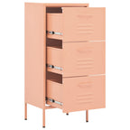 Storage Cabinet Pink 42.5x35x101.5 cm Steel