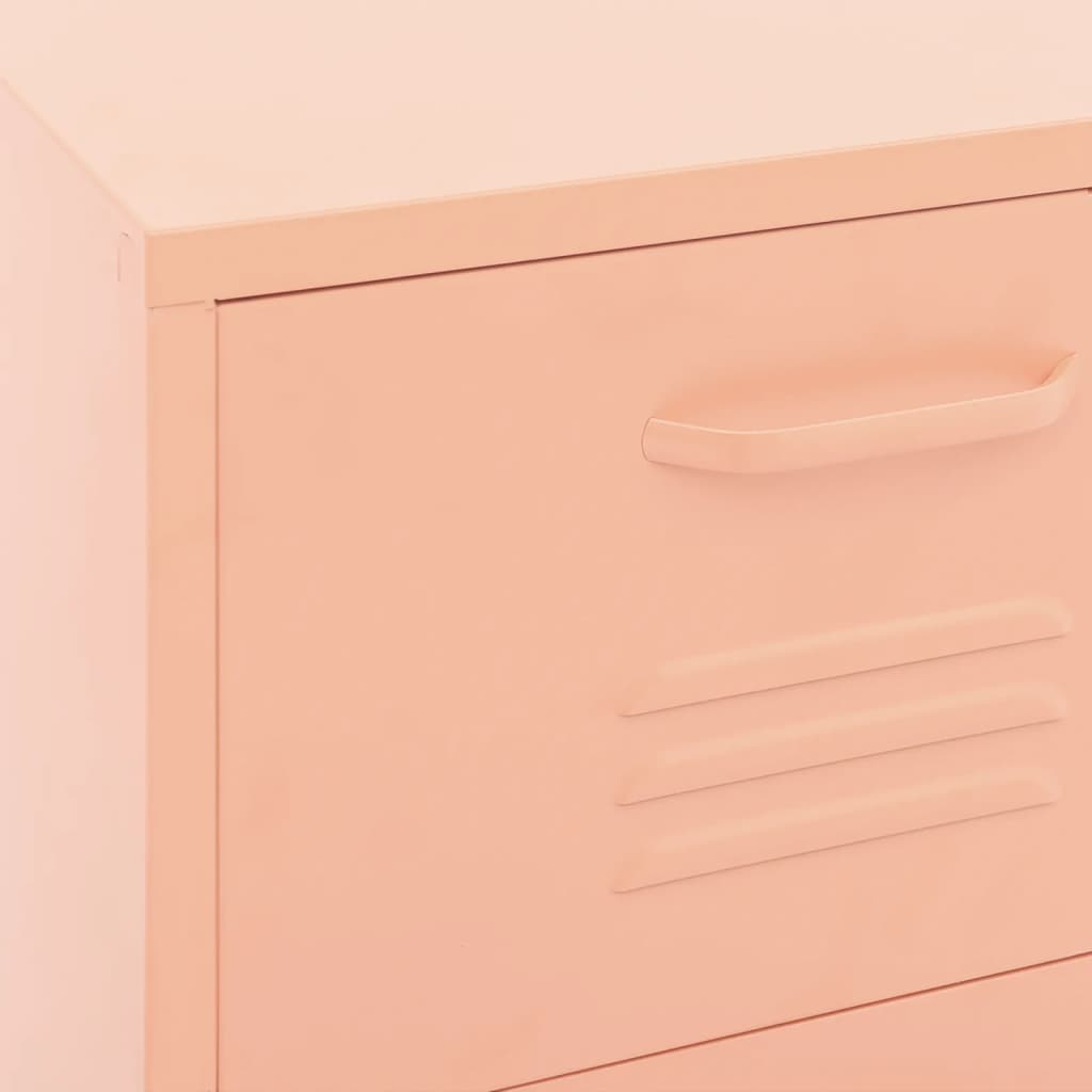 Storage Cabinet Pink 42.5x35x101.5 cm Steel