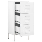 Storage Cabinet White 42.5x35x101.5 cm Steel