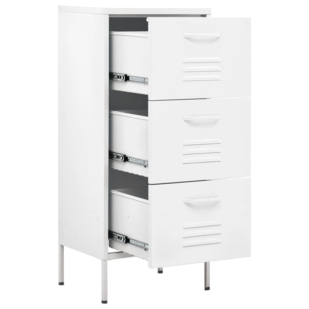 Storage Cabinet White 42.5x35x101.5 cm Steel