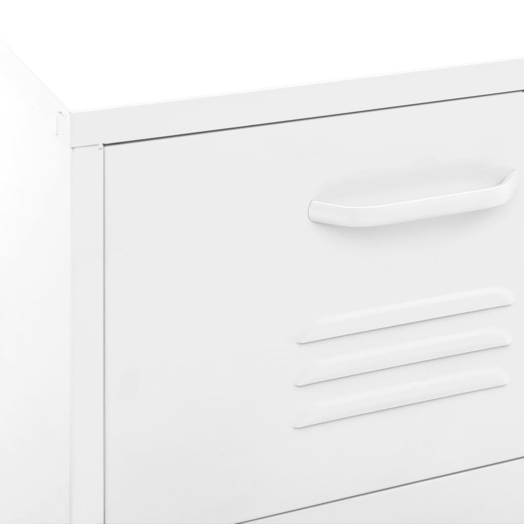 Storage Cabinet White 42.5x35x101.5 cm Steel