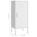 Storage Cabinet White 42.5x35x101.5 cm Steel