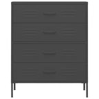 Chest of Drawers Anthracite 80x35x101.5 cm Steel