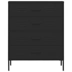 Chest of Drawers Black 80x35x101.5 cm Steel
