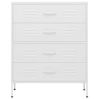 Chest of Drawers White 80x35x101.5 cm Steel