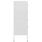 Chest of Drawers White 80x35x101.5 cm Steel