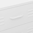 Chest of Drawers White 80x35x101.5 cm Steel