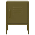 Nightstand Olive Green 35x35x51 cm Steel