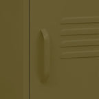 Nightstand Olive Green 35x35x51 cm Steel