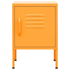 Nightstand Mustard Yellow 35x35x51 cm Steel