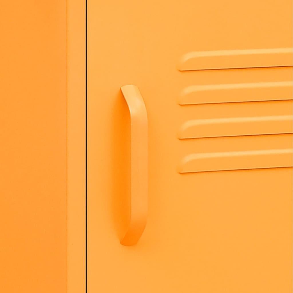 Nightstand Mustard Yellow 35x35x51 cm Steel