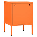 Nightstand Orange 35x35x51 cm Steel