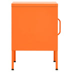 Nightstand Orange 35x35x51 cm Steel