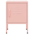 Nightstand Pink 35x35x51 cm Steel