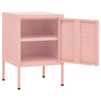 Nightstand Pink 35x35x51 cm Steel