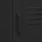 Nightstand Black 35x35x51 cm Steel