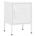 Nightstand White 35x35x51 cm Steel