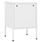 Nightstand White 35x35x51 cm Steel