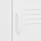 Nightstand White 35x35x51 cm Steel