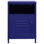 Nightstand Navy Blue 35x35x51 cm Steel