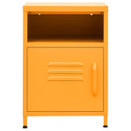 Nightstand Mustard Yellow 35x35x51 cm Steel
