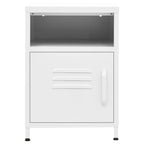 Nightstand White 35x35x51 cm Steel