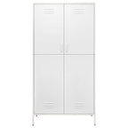 Wardrobe White 90x50x180 cm Steel