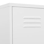 Locker Cabinet White 35x46x180 cm Steel