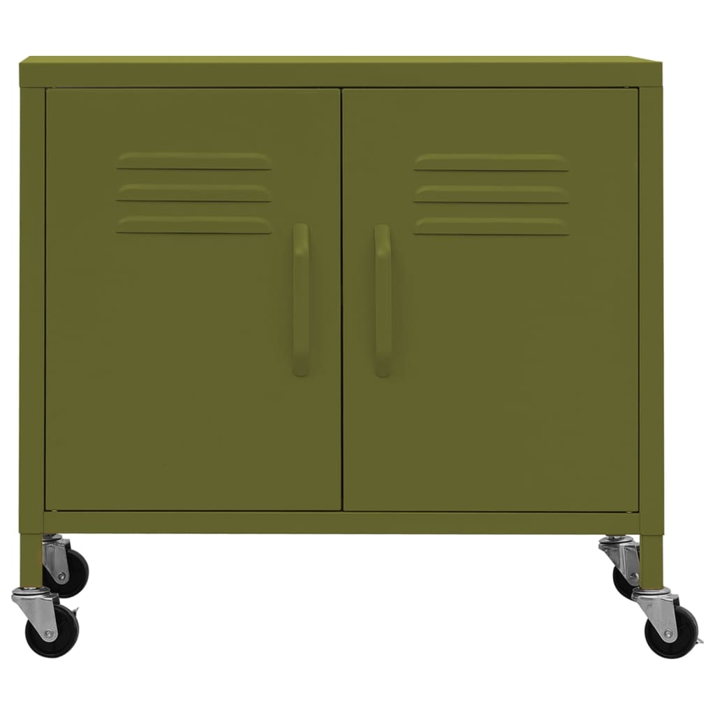 Storage Cabinet Olive Green 60x35x56 cm Steel