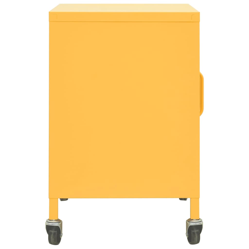 Storage Cabinet Mustard Yellow 60x35x56 cm Steel