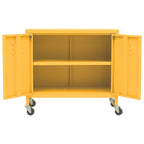 Storage Cabinet Mustard Yellow 60x35x56 cm Steel