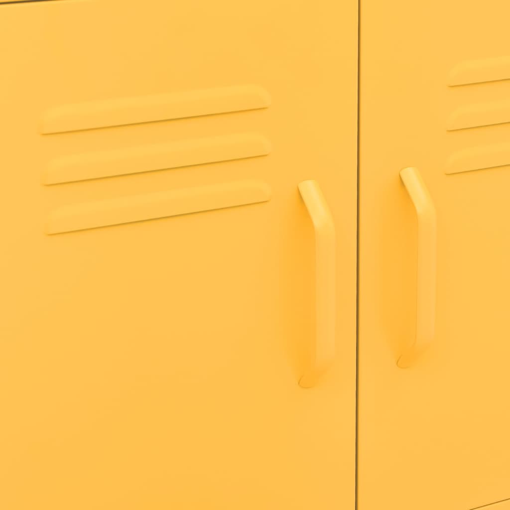 Storage Cabinet Mustard Yellow 60x35x56 cm Steel