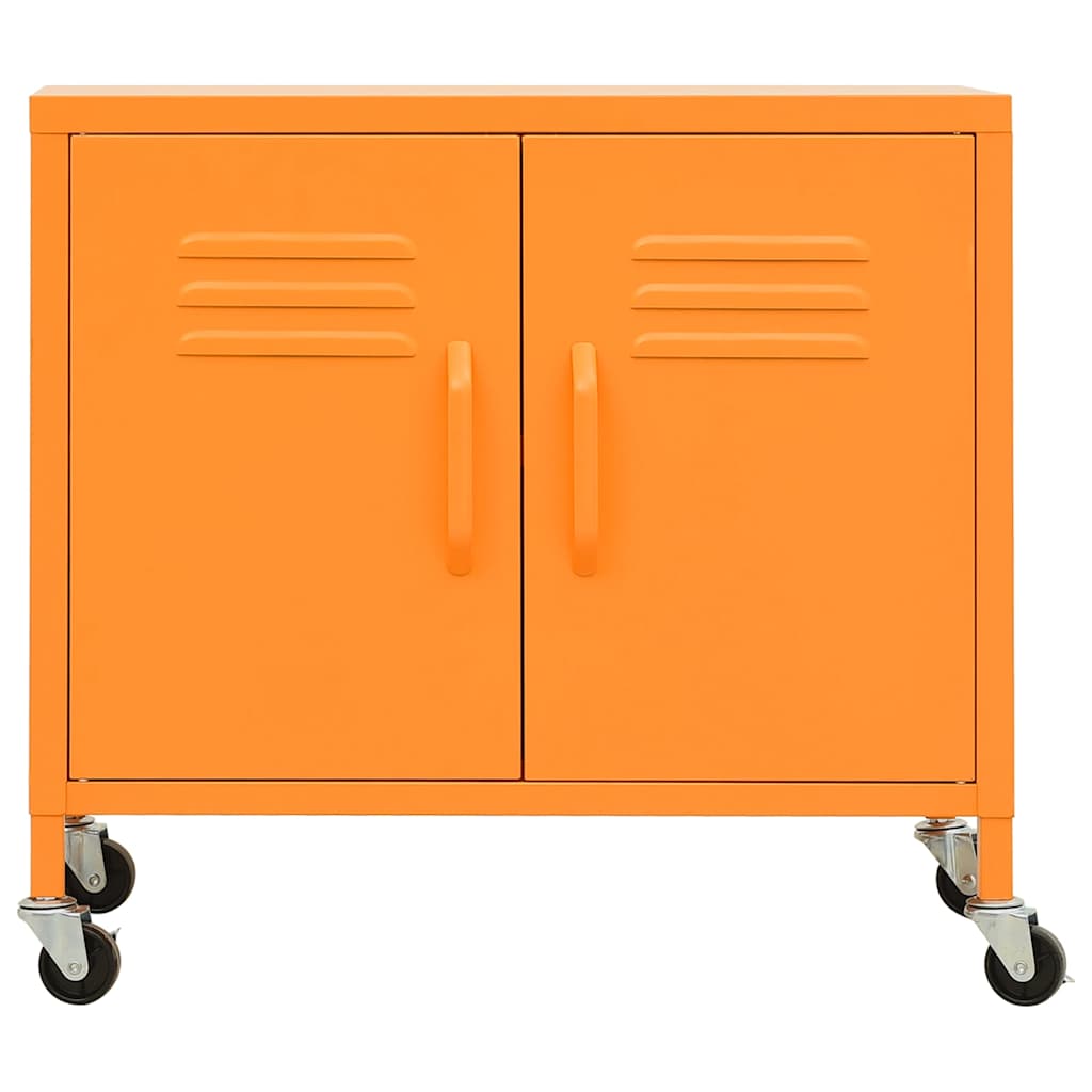 Storage Cabinet Orange 60x35x56 cm Steel
