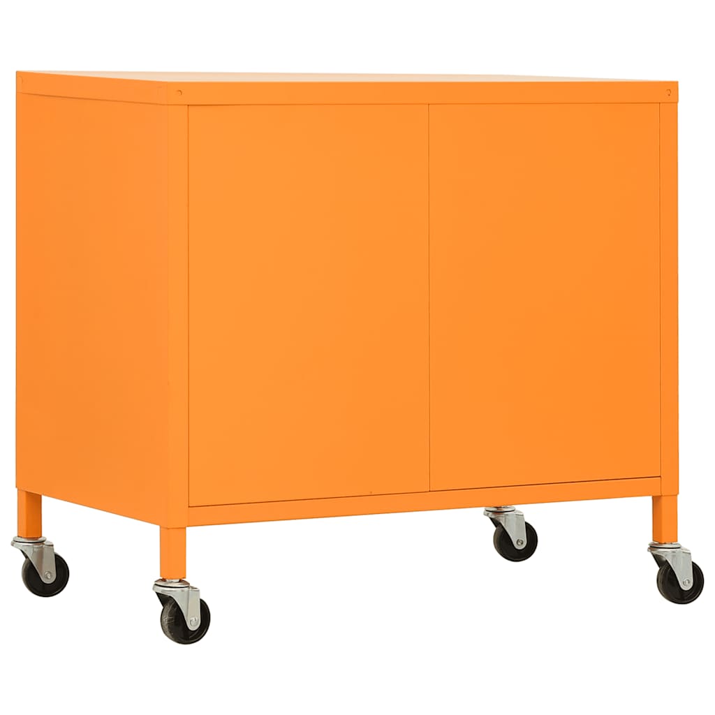 Storage Cabinet Orange 60x35x56 cm Steel