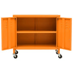 Storage Cabinet Orange 60x35x56 cm Steel