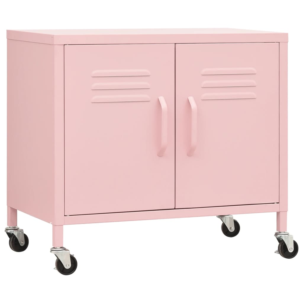 Storage Cabinet Pink 60x35x56 cm Steel